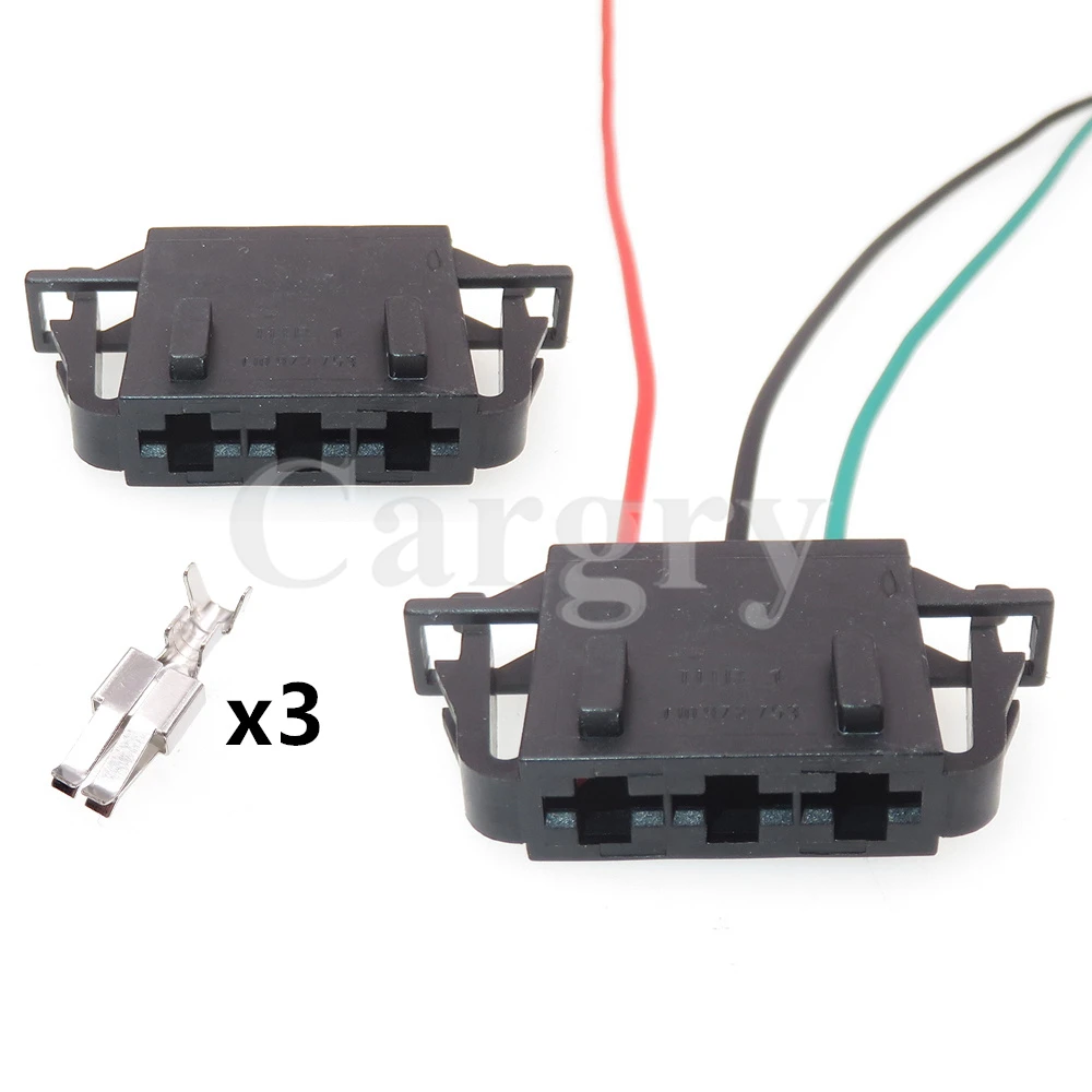 1 Set 3P 1J0972753 AC Assembly Car Large Current Unsealed Connector Automobile Blower Resistance Wiring Socket For VW Audi