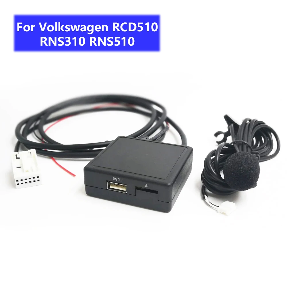 Car Microphone Smartphone Handsfree Bluetooth Aux USB Audio Adapter TF For Volkswagen RCD510 RNS310 RNS510
