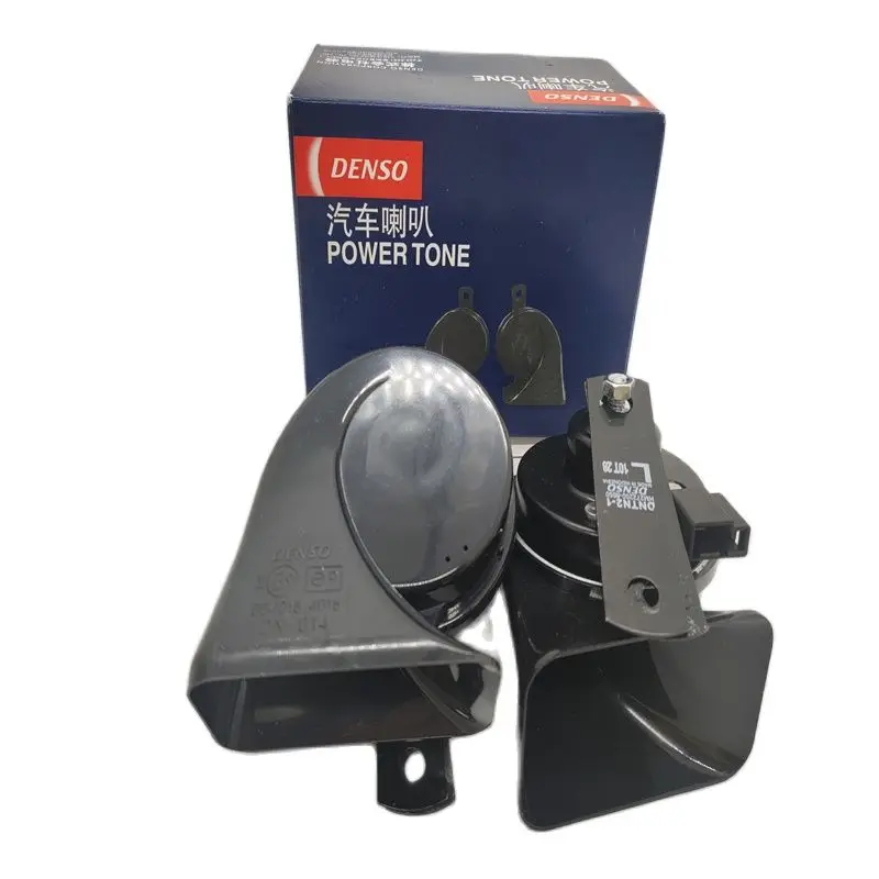 Free Shipping 1 Set DENSO Car Air Horn Snail Shape Waterproof Interface Original Quality 12V For Toyota RAV4 Crown Coaster Camry