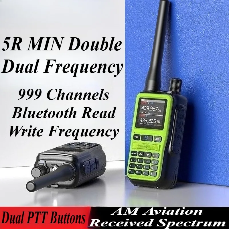 Baofeng 5R MINI Two-Way Radio for Car Use Long Range Bluetooth Programmable Compact Portable Walkie Talkie with Vehicle Charger