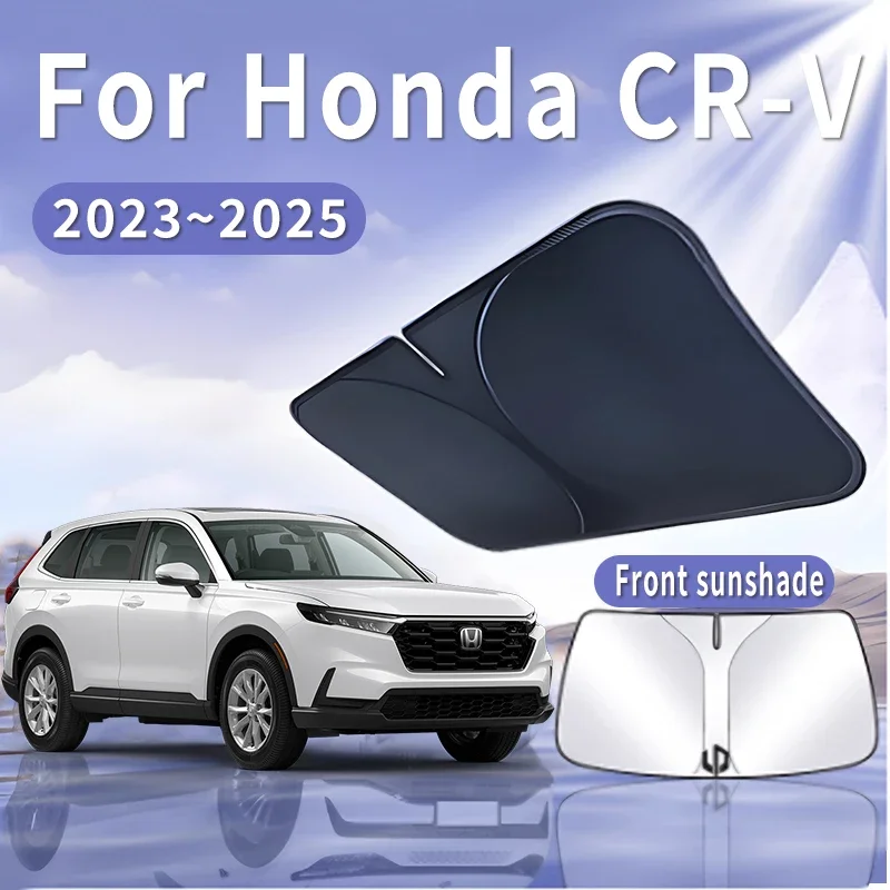 For Honda CR-V 2023 2024 2025 Foldable Car Sun Visor Front Windshield Sunshade Heat Insulation Summer Cooling Auto Accessories