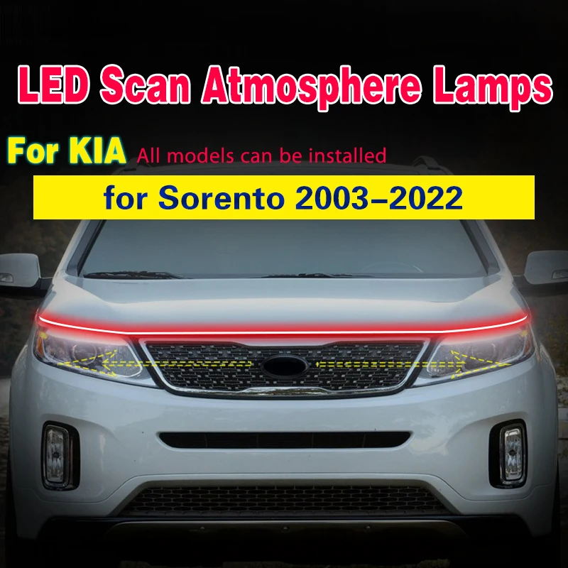 12V LED Fog Lights For KIA Sorento prime 2003-2022 Universal Auto Scan Starting DRL Daytime Running Light Auto Headlights Led