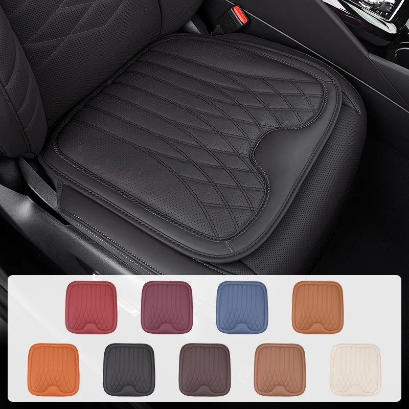 Car Seat Cushion Protector Leather Booster Anti-slip Cushion Memory Foam Rebound Pad Support Mat