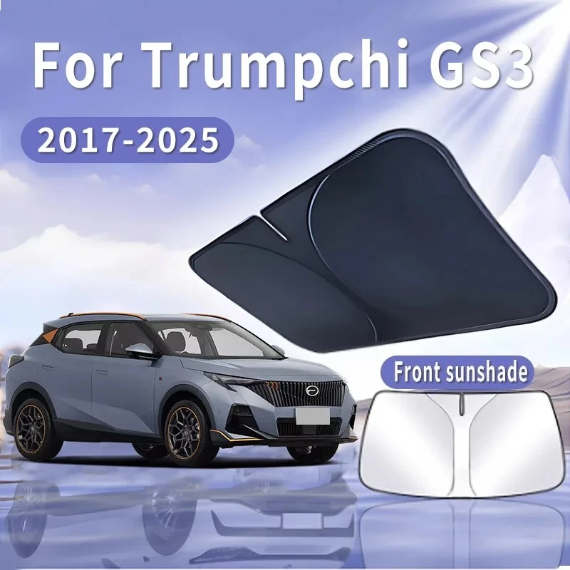 For Trumpchi GS3 2017~2025 2023 Foldable Car Sun Visor Front Windshield Sunshade Heat Insulation Summer Cooling Auto Accessories