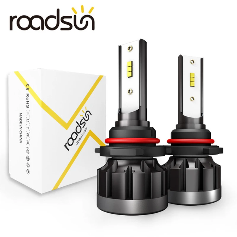 roadsun 6000K H4 LED H7 Lamps H1 HB4 H11 H9 H8 HB3 CSP Chip Car Headlight Bulbs 72W 12000LM Car Styling 9005 9006 led Automotivo