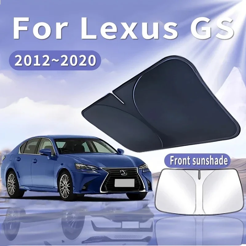Foldable Car Sun Visor For Lexus GS L10 2012~2020 2015 Front Windshield Sunshade Heat Insulation Summer Cooling Auto Accessories