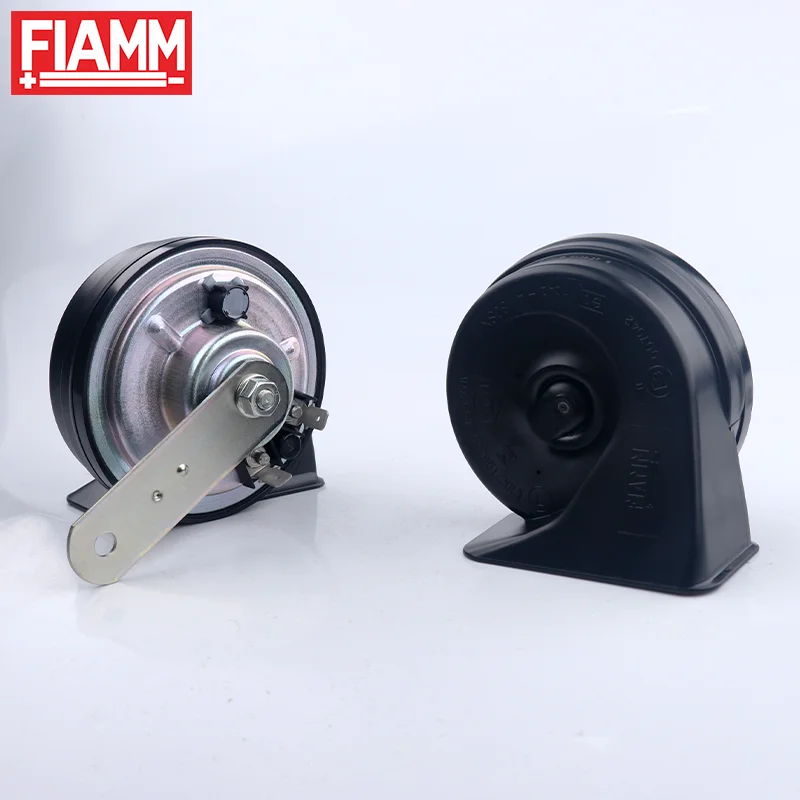 2PCS FIAMM Trumpet Horn 12V  Automotive General 410/510Hz Disc Car Horn AM80SX Waterproof Auto Snail Horn Whistle Bass Speakers