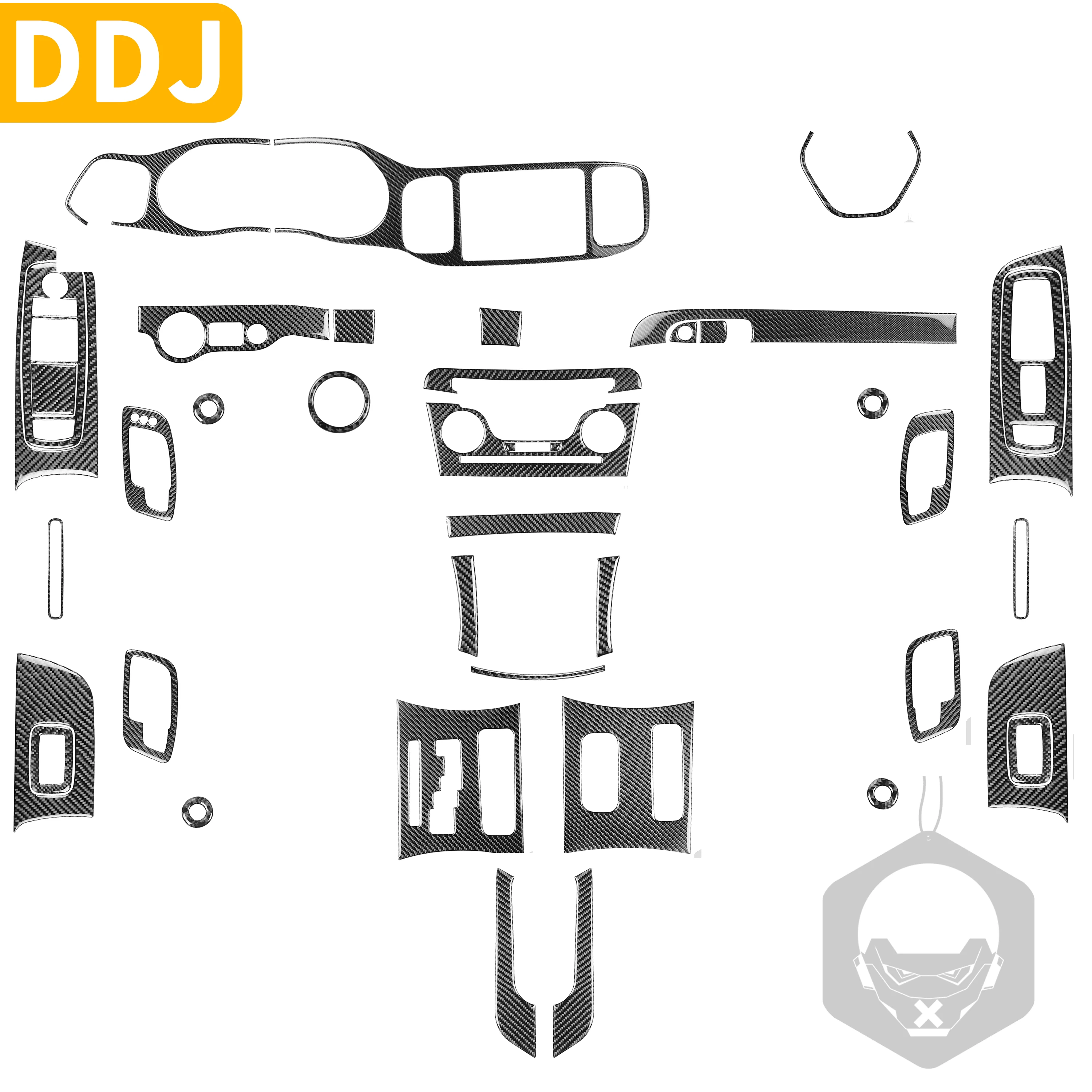 For Dodge Charger 2011 2012 2013 2014 Carbon Fiber Auto Interior Stickers Gearshift DashBoard Door Sticker Car Accessories SRT8