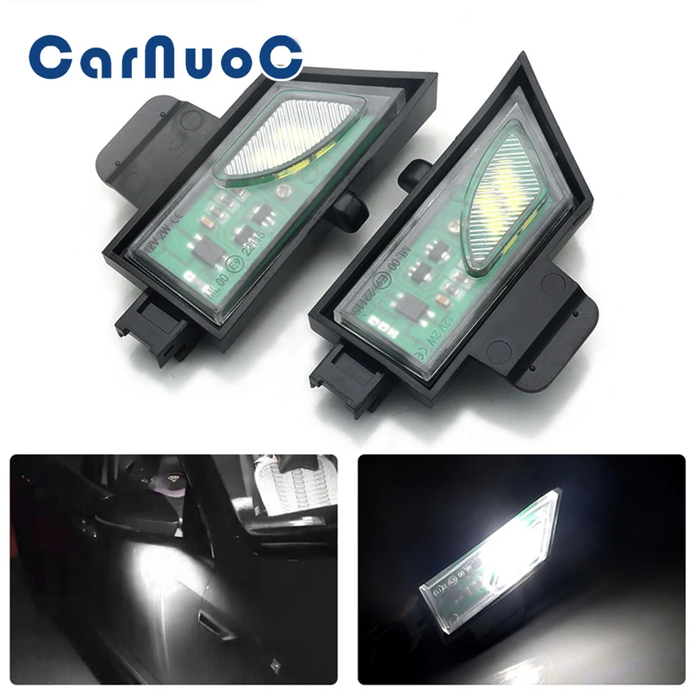 2Pcs White Car CANbus Led Under Side Mirror Puddle Light For Volkswagen Golf 7 VII MK7 Variant GTI R20 Sportsvan Touran Auto