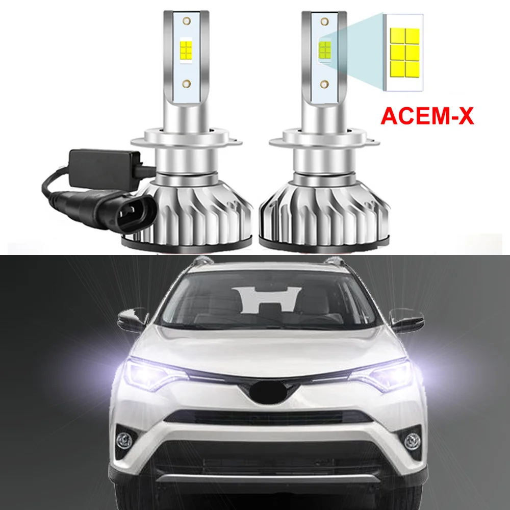 2Pcs For Toyota RAV4 RAV 4 2016 2017 2018 Car LED Headlight Bulbs High Low Beam Canbus No Error