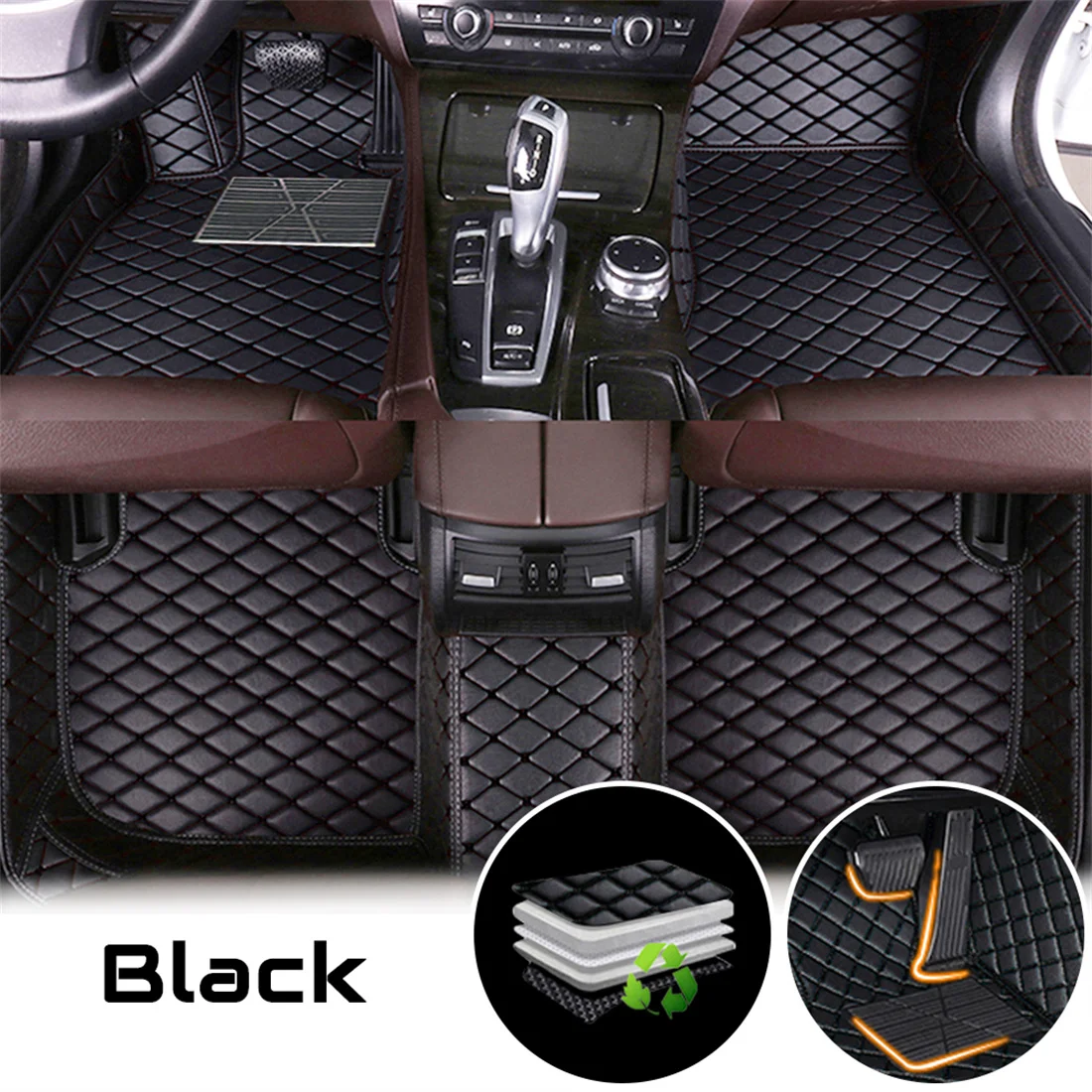 Custom Auto Luxury Leather Car Floor Mat For Renault Koleos 2007–2025 HY HC Samsung QM6 Car Mat Full Set Waterproof Accessories