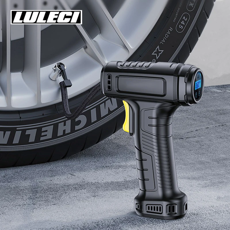 New 120W Handheld Air Compressor Wireless/Wired Inflatable Pump Portable Air Pump Tire Inflator Digital for Car Bicycle Balls