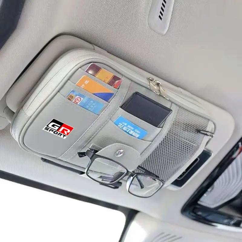 Car Sunvisor Storage Clip Small Change Storage Customized For Toyota GR Sport Gazoo Racing Yaris 86 Hilux Supra C-HR Accessories