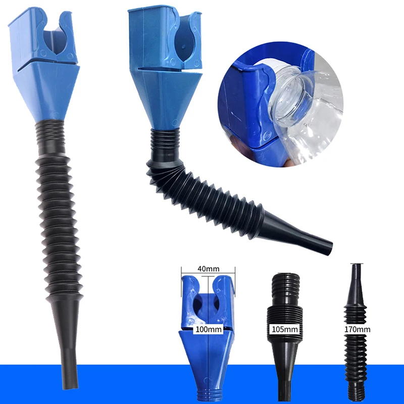Plastic Car Motorcycle Foldable Refueling Funnel Refueling Gasoline Engine Oil Funnel Filter Transfer Tool Auto Accessories