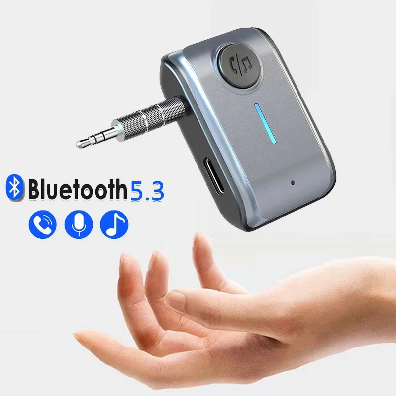 Bluetooth 5.3 Receiver Wireless Adapter 3.5mm AUX U-Disk/TF for Car Speaker Headset Audio Music Receiver Hands Free Car Kit