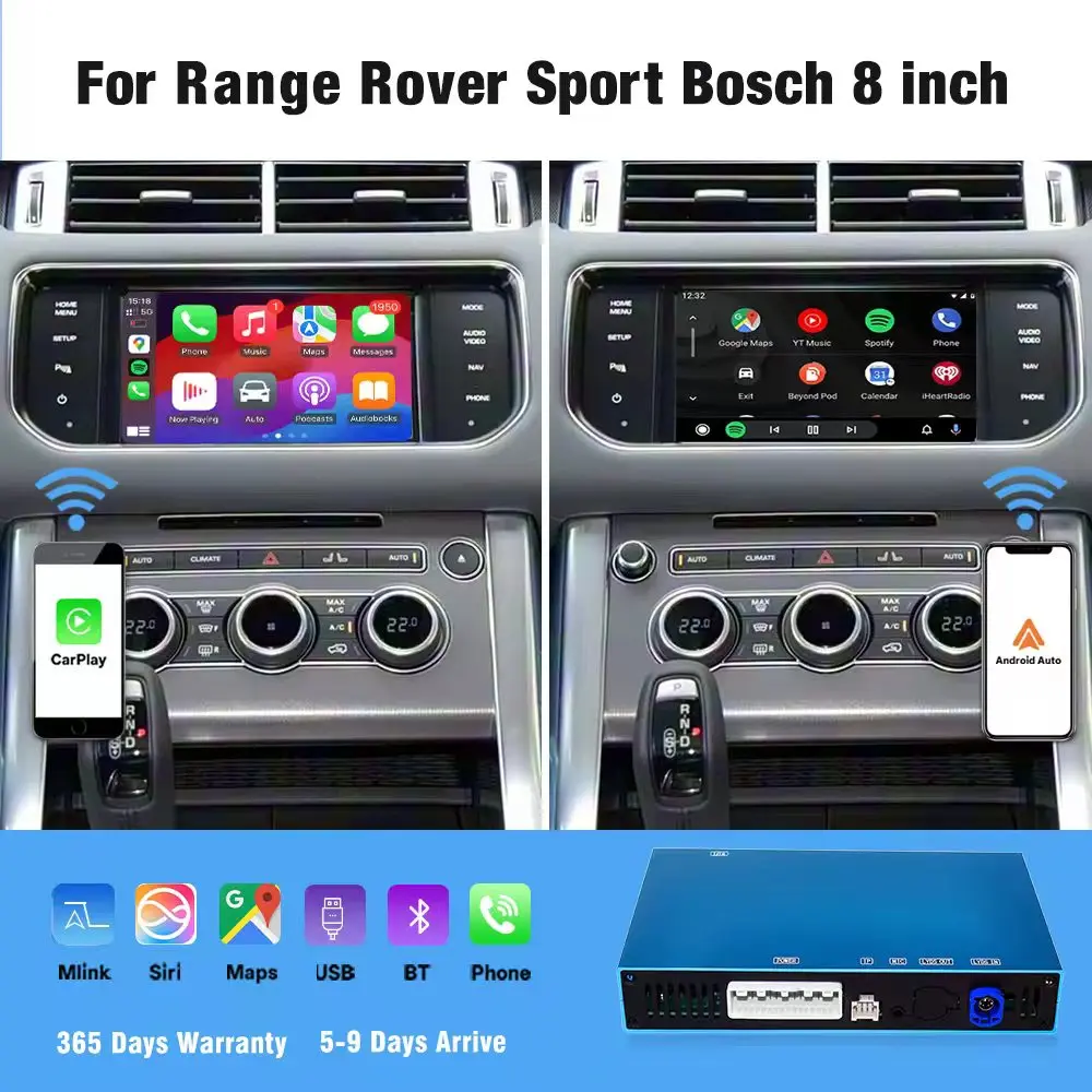 2012-2016 Range Rover Sport For Bosch System Wireless CarPlay Android Auto AirPlay Mirroring Camera GPS Navigation Apple CarPlay