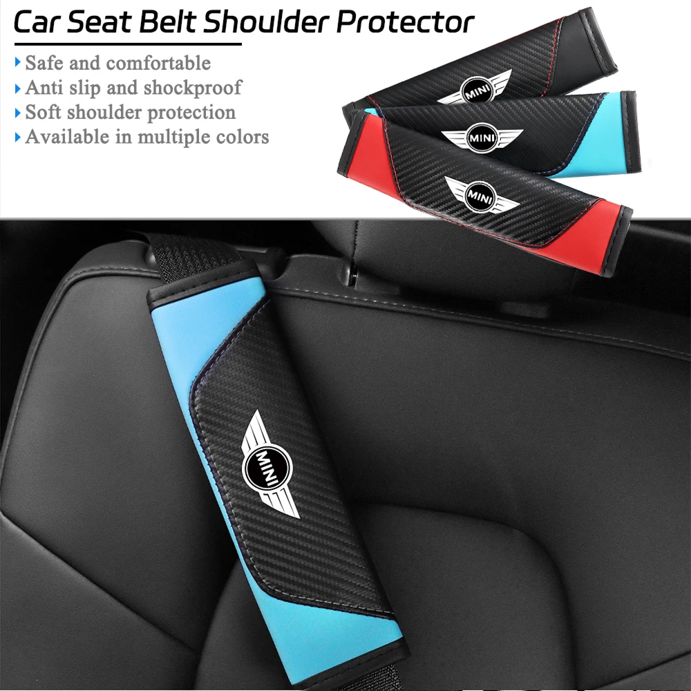 For MINI Cooper JCW WORKS R55 R56 F55 F56 R57 R58 R59 R60 Car Styling Safety Belt Cover Shoulder Protector Pad Auto Accessories