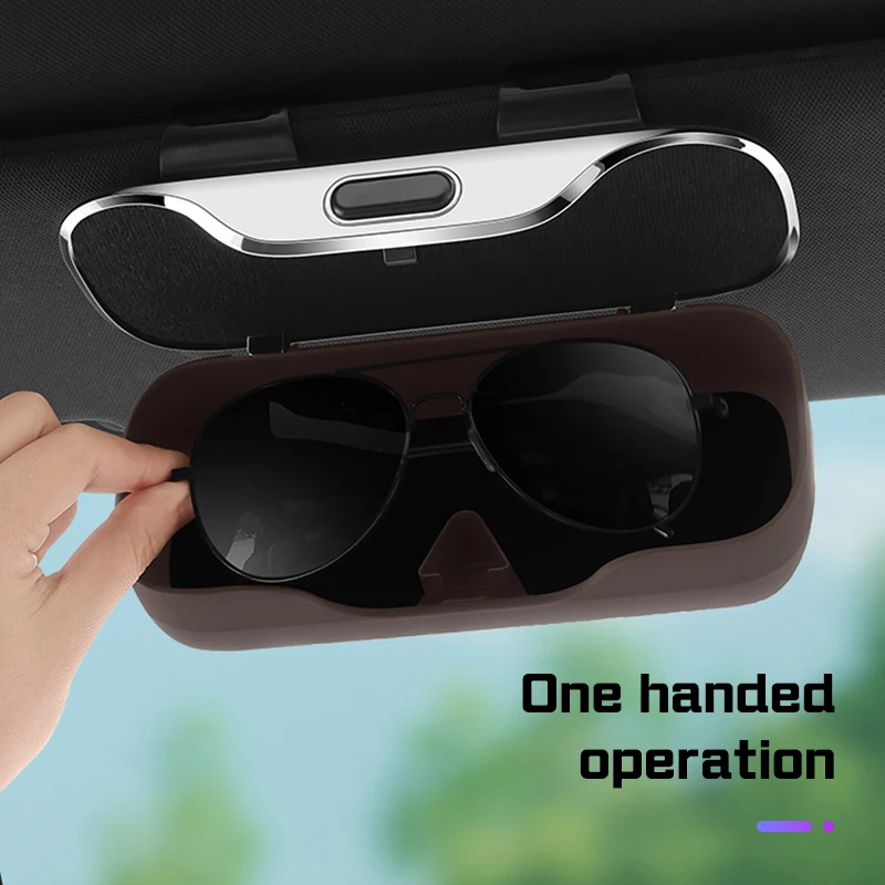For Mercedes Benz Car Sun Visor Glasses Box Portable Accessorie Sunglasses Case AMG W204 W205 W203 W211 W212 W213 W201 W210 W124