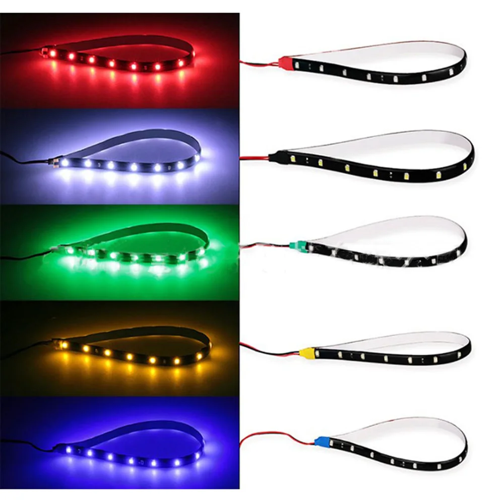 60CM LED Strip Lights 1210 SMD 30 LED Car Strip Holiday Light Flexible Decorative Lamp Tape DRL Lamps Car Styling 12V