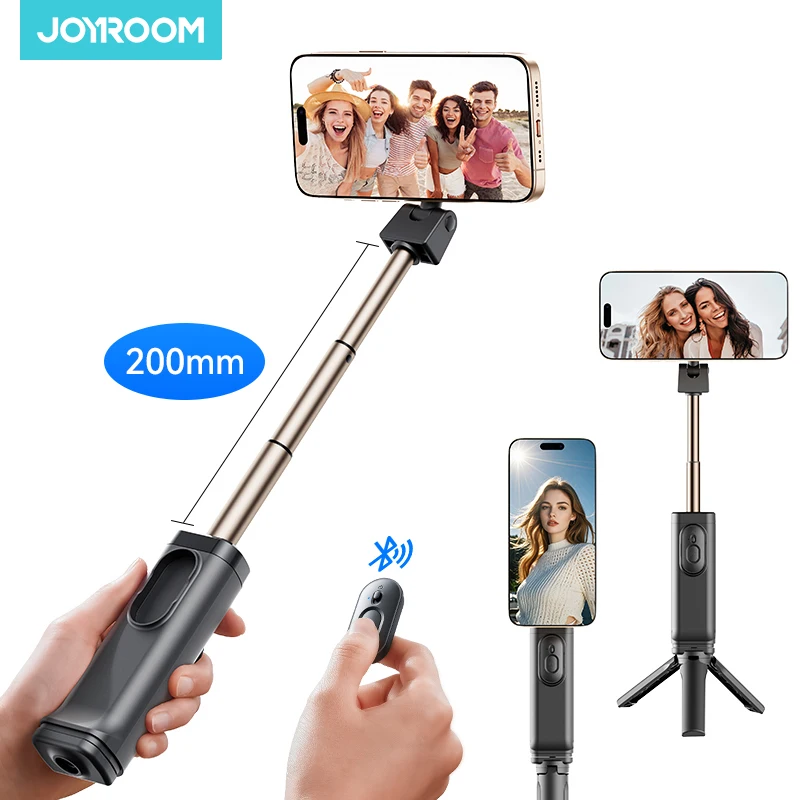 Joyroom Magnetic Airplane Phone Holder Bluetooth Remote Control Selfie Stick Scalable Rotatable Phone Holder For Travel Outside