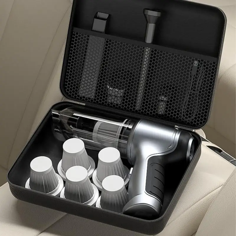 Car Vacuum Cleaner Storage Box Portable Air Pump Dustproof Case Headphone Charger Data Cable Storage Organizer Carrying Case