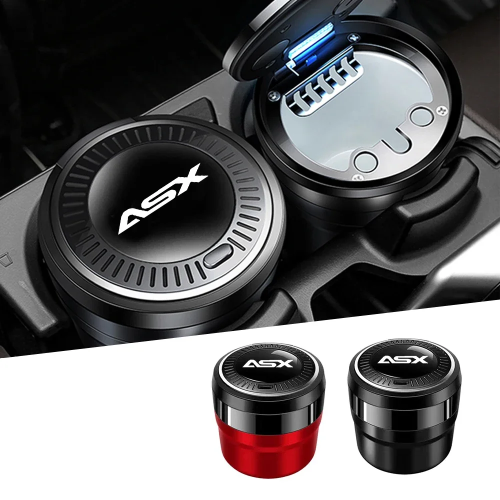 Car Cigarette Ashtray Cup Portable LED Smoke Car Ashtray Smoke Remover for Mitsubishi ASX Car Accessories Interior