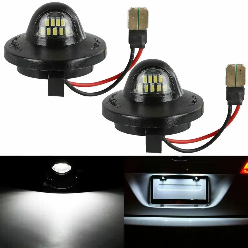 2x LED License Number Plate Lights Tag Light Lamp For Ford F150 F250 F350 Super Duty Ranger Explorer Bronco Excursion Expedition