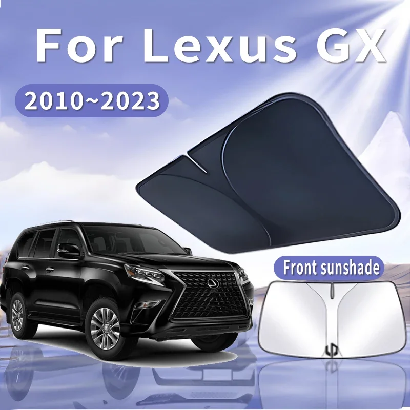 Foldable Car Sun Visor For Lexus GX 460 2010~2023 2018 Front Windshield Sunshade Heat Insulation Summer Cooling Auto Accessories
