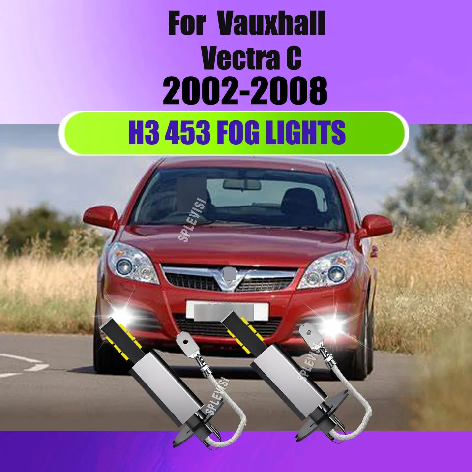 Premium led chips to deliver 6000 LM Car Lights LED Fog Light Bulbs For Vauxhall Vectra C 2002 2003 2004 2005 2006 2007 2008