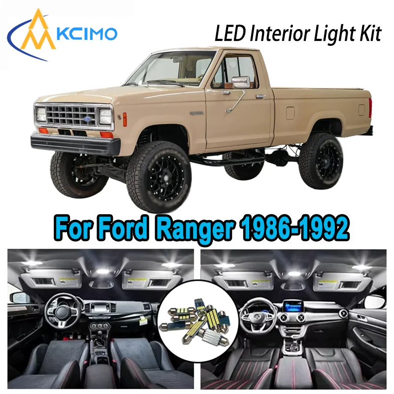 For Ford Ranger 1986-1992 1987 1988 1989 1990 Premium Bright LED Interior Dome Map Trunk Light Kit Car Led Lamps Canbus No Error
