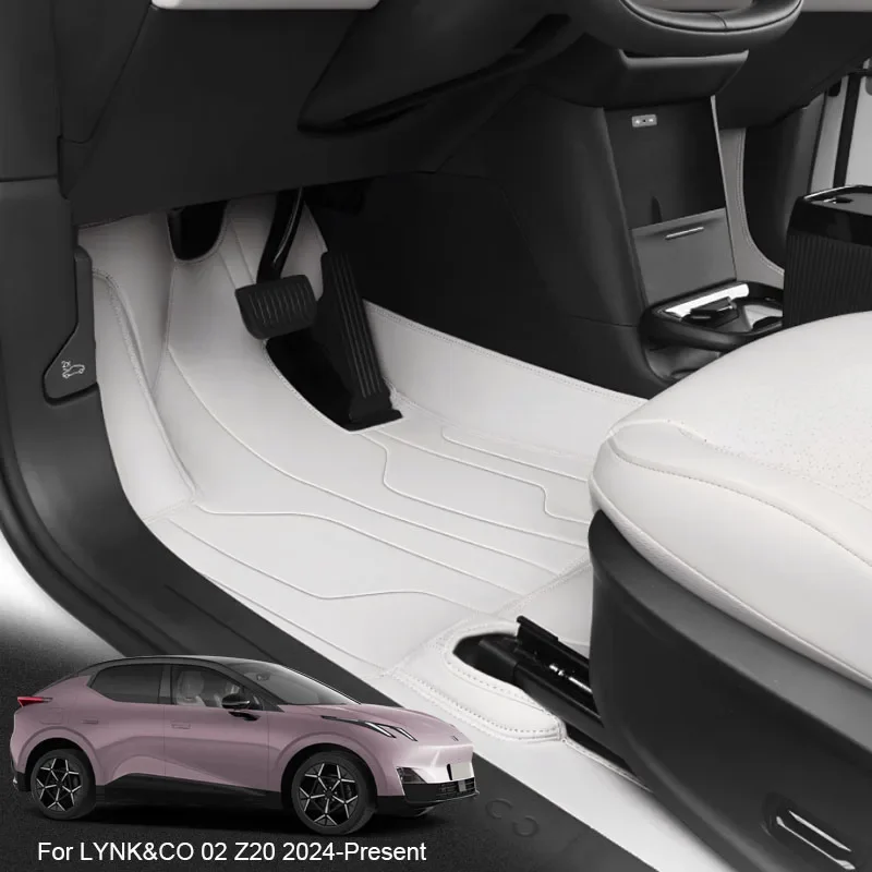 Custom Nappa Leather Anti-Slip For LYNK&CO 02 Z20 2024-Present Car Foot Protect Mat Auto Luxury Waterproof Floor Pad Accessory