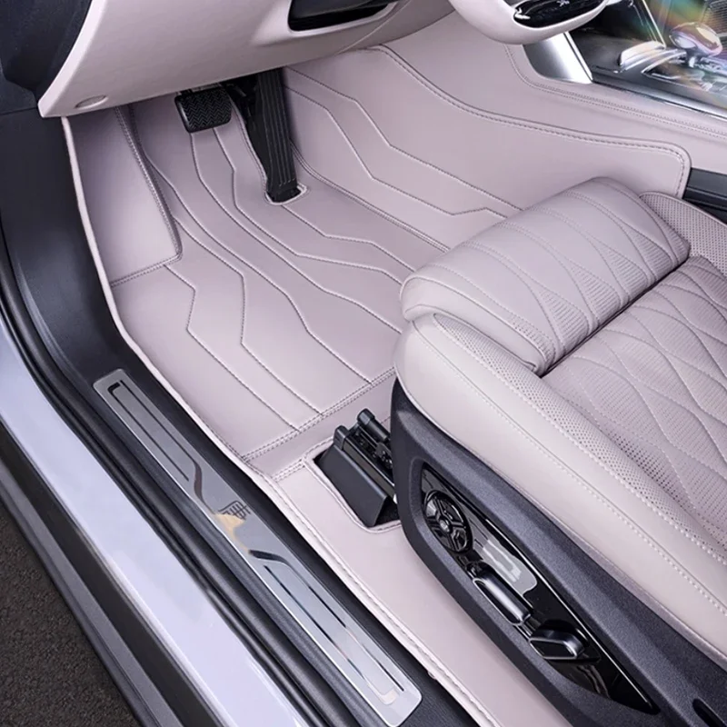 For BYD TAN TANG EV 7 SEATS 2022-Present Custom Nappa Leather Car Foot Protect Mat Auto Luxury Waterproof Floor Pad Accessory
