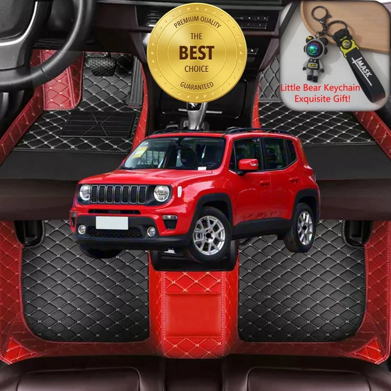 Customized Fit for Jeep Renegade BU/520 Car Floor Mats Car Accessories Luxury Auto Carpet Liner Mats Rugs Left/Right-hand Drive