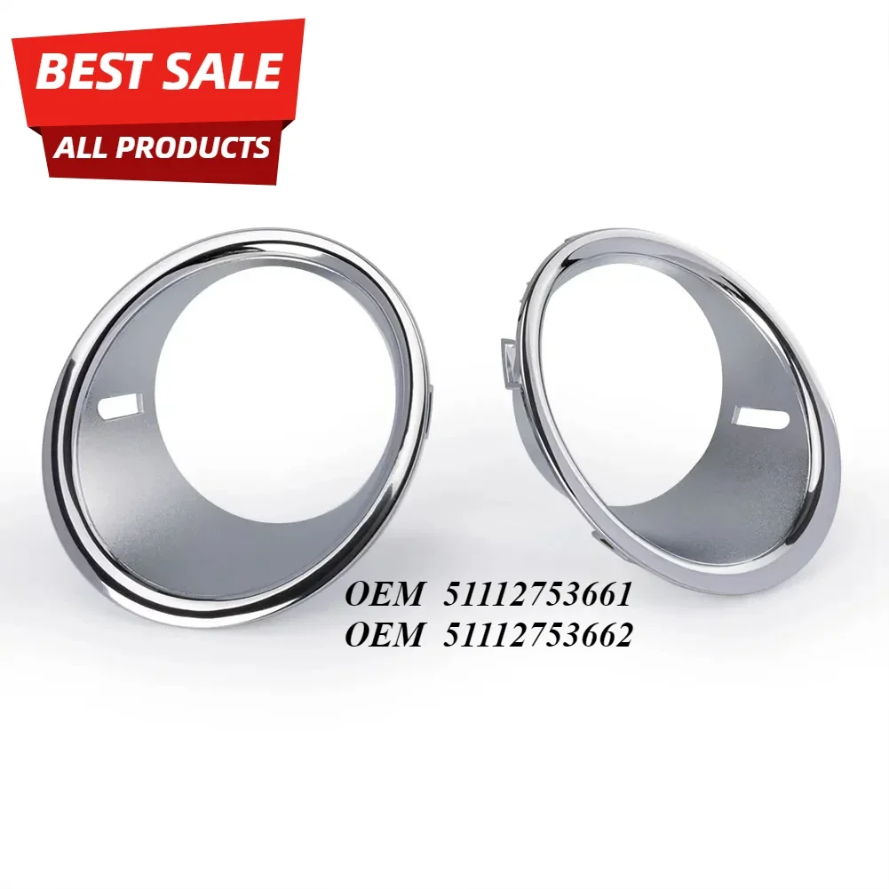 OEM 51112753661 51112753662 Front Fog Light Lamp Chrome Trim Ring Cover For BMW for Mini Cooper R55 R56 R57 Petrol Vehicles New