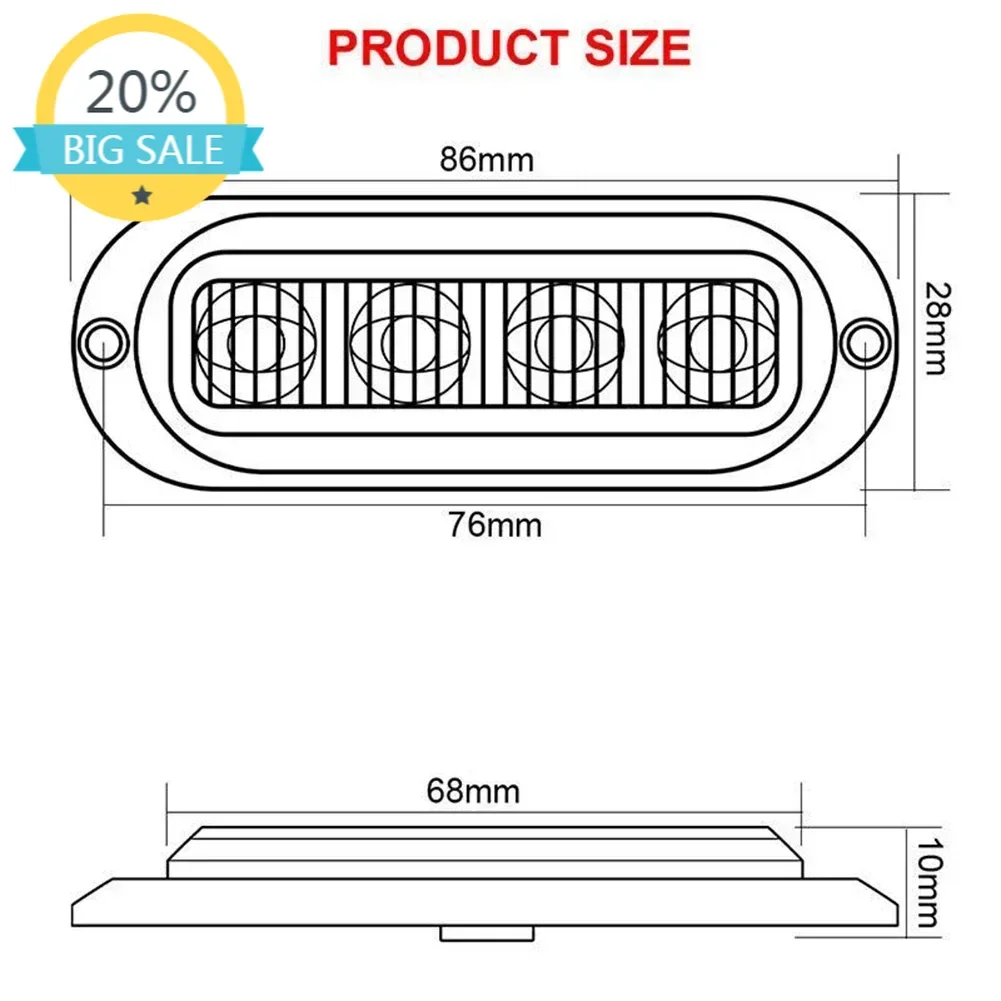 4pc Green 4-LED Oval Side Marker Lights Clearance Light Truck Trailer Waterproof Lamp Daytime Running Lights Car Accessories