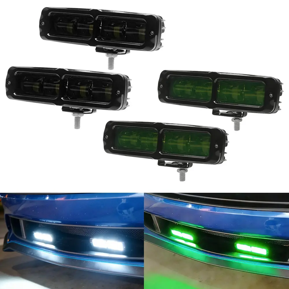 New Led Work Light Bar Dc 10V-30V For Atv/Utv Boat Household Uses Waterproof Light With Mounting Accessories Pc Clear/Green Lens