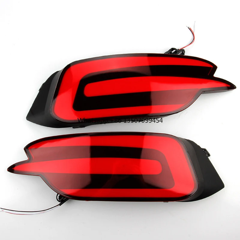 New for for 10th Gen 2017-2020 Red LED Taillights Bumper & Brake Lights Reflective Pads 4000 Lm 12V Retrofit Kit