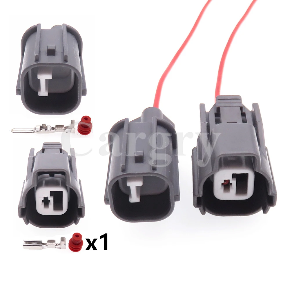 1 Set 1P 6181-0227 6189-0386 Car Horn Electric Cable Sealed Connector AC Assembly Auto Speaker Waterproof Socket For Honda