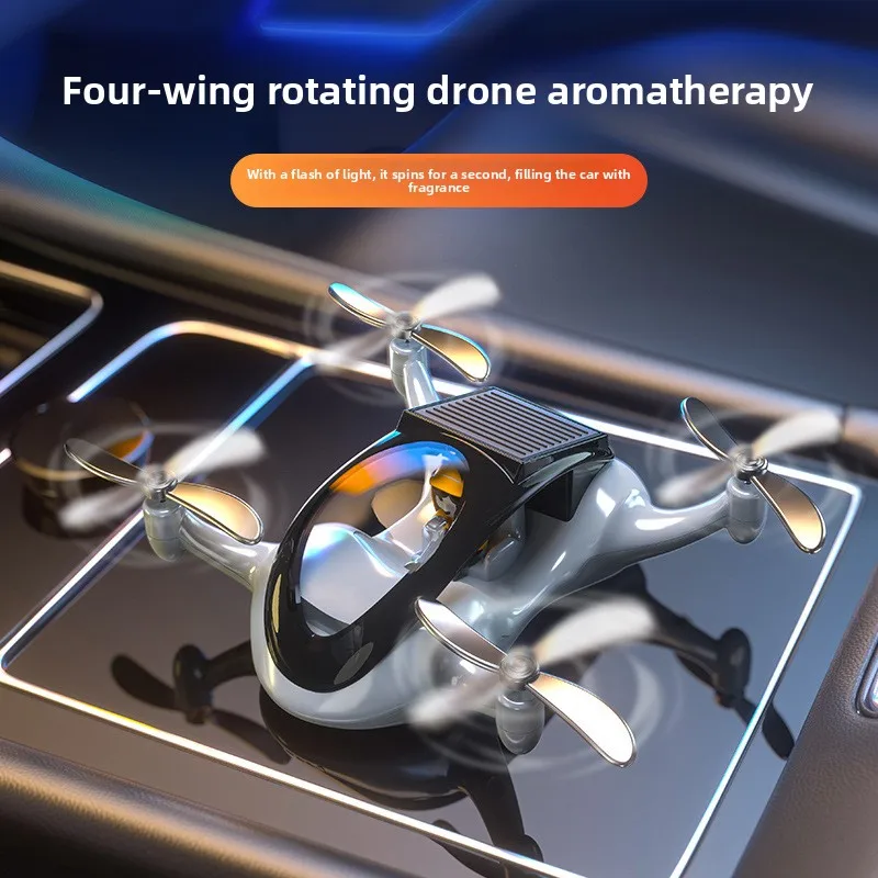 Premium Solar Car Air Freshener with Drone Shape No Charging Long Lasting Scent for Vehicles