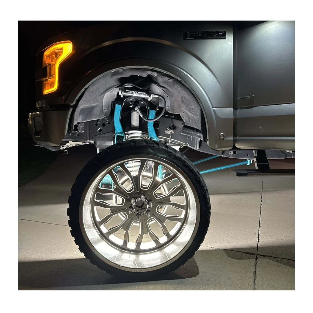 Newest LED 5 Row 10 Row Wheel Lights 15 Inch  17'' Auto RGB Wheel Light Ring for Car Rim Accessories Lamp