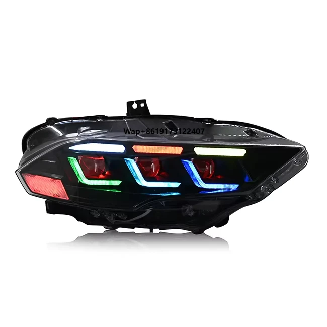 New Style LED RGB Headlamp for Mustang 2018 - 2022 Car Accessories Front Lights Front Lamp