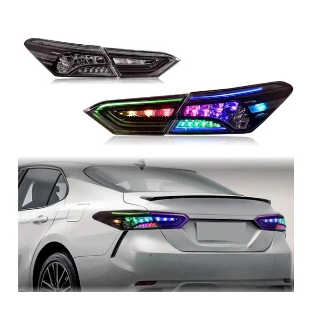 Camry RGB 2018-2023 Car Tail Light Auto Fog DRL Brake Turn Signal Lamp Plug and Play Automotive Accessories for