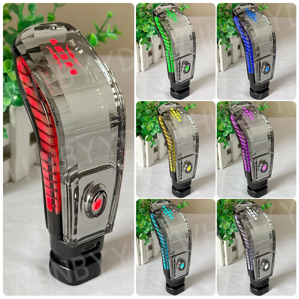 RGB LED Crystal Gear Shift Knob For Ford Mustang GT Focus Mondeo Edge Fiesta Kuga S-MAX Car Interior Shifter Handle Accessories