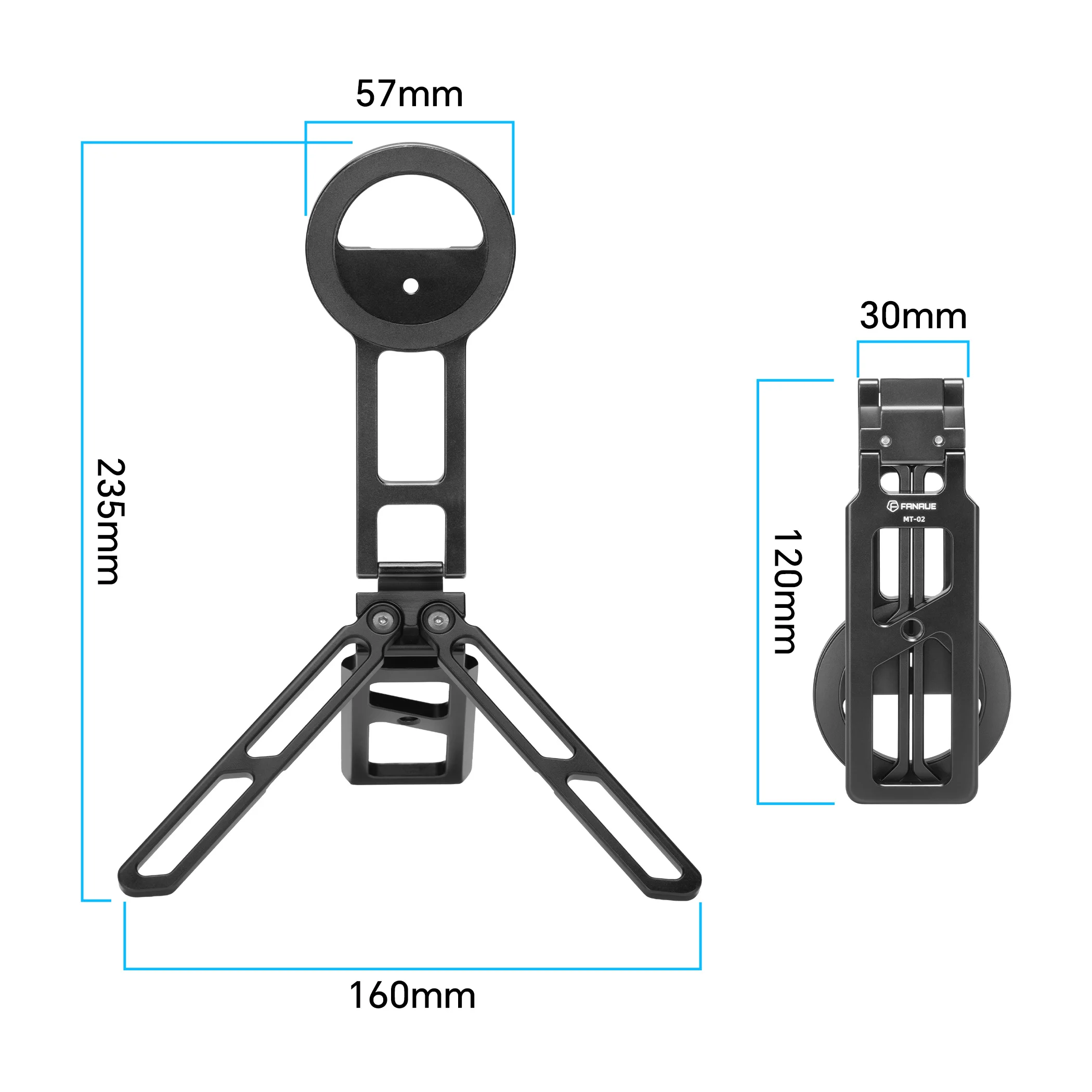 FANAUE Adjustable Mobile Phone Tripod Flexible Foldable Magnetic Phone Holder with Arca-Swiss 1/4 "Screw Holes for Desk