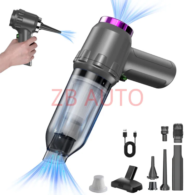 Wireless car vacuum cleaner small car portable home rechargeable handheld car vacuum cleaner vacuum blower cross-border