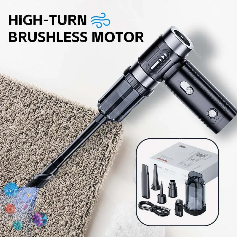 Air Blower Wireless Car Vacuum Turbofan Dryer Mini Turbo Fan Brushless Motor Handheld Duct Fan Portable Charging CleaningDryer