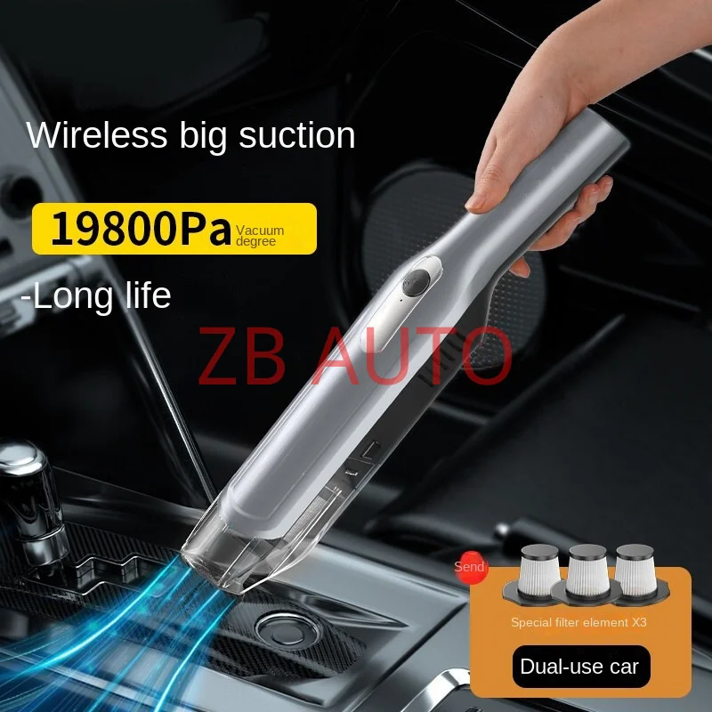 Cross-border new car vacuum cleaner household handheld mini portable wireless high-power super suction long battery life