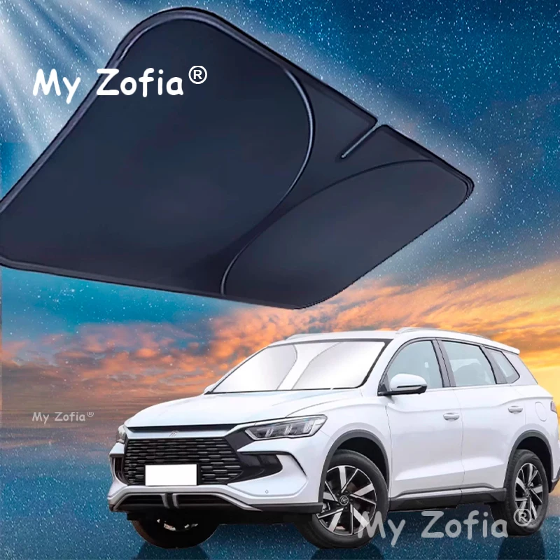 For BYD Sealion 5 DMI 2025 2026 Car Windshield Sunshade Cover Anti UV Protection Foldable Blocks UV Ray Sun Visor Accessories