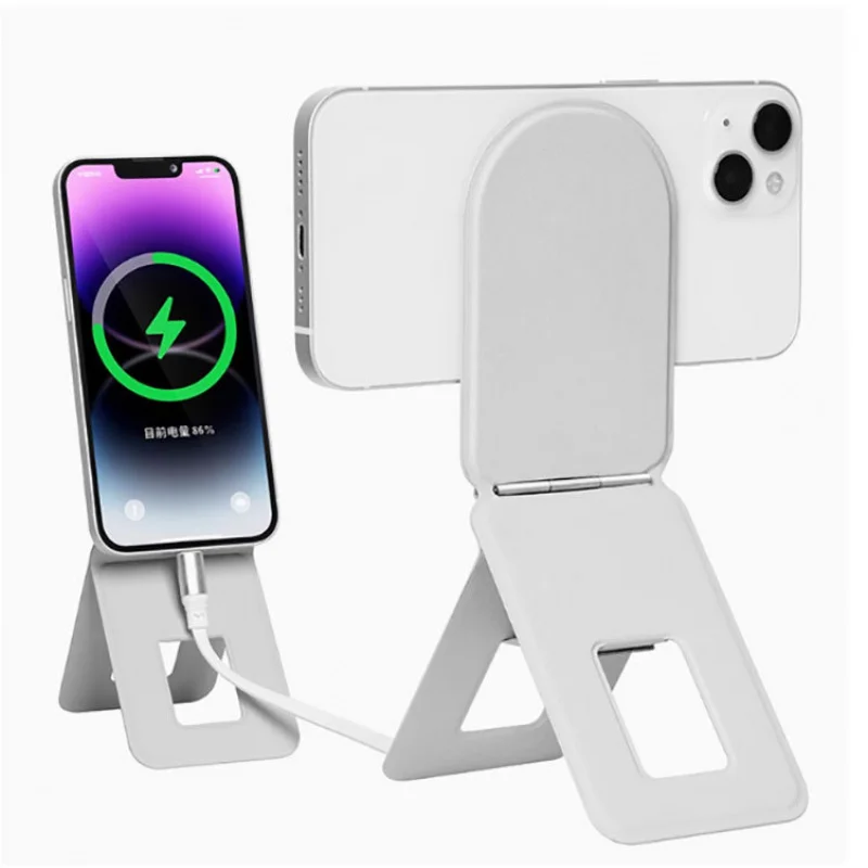Desktop Phone Holder for iPhone16 Samsung MagSafe Foldable Tripod