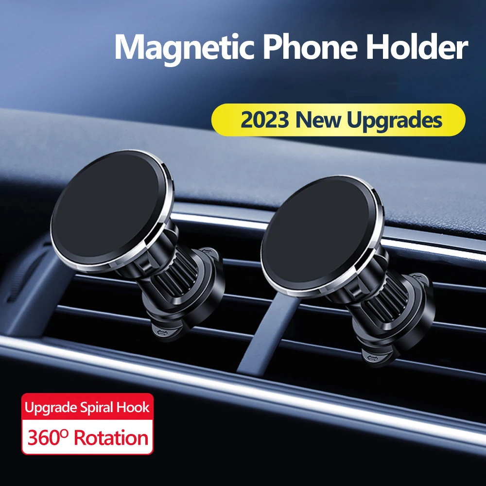 Universal Magnetic Car Phone Holder 360Rotation Car Air Vent Clip Strong Magnet Mobile Cellphone Stand for iPhone Samsung Xiaomi